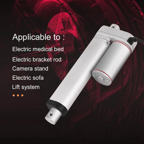 Image of 24V 6 Inch Stroke Linear Actuator Heavy Duty Lift Up To 750N 165Lbs, ideal for electric medical beds and more.