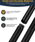 Close-up of Heavy Duty Outdoor String Light Poles 9 Foot Metal Poles With 7 Prong Base And Two Hooks for backyard assembly