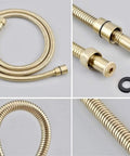 Smooth In Wall Shower Faucet With A Solid Handheld Sprayer And Single Handle Mixer Designed For Quick Home Makeovers And Zero Headache Diy Setup Right Now, gold flexible shower hose, bathroom accessory.