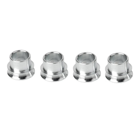 Five Eighths To One Half Inch High Misalignment Spacer Heims Rod End Ends Heim Joint Set Of Four Beefy 1045 Steel With Zinc Plating For Auto And Off Road Use Industrial Grade Corrosion Resistant Durable Precision Fit, 4-piece silver spacers