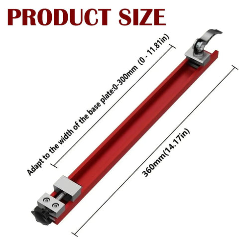 Pro Grade Circular Saw Guide Rail For 12 Inch Saw Base Aluminum Alloy Precision Base Guide Adjustable Cutting Machine Guide dimensions