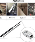 Five Pack Pneumatic Cylinder Clevis End Connectors For Air Cylinders, 52mm Length, I Type, M10x1.25 Female Thread, Iron Metal Foot Mount Fittings, Rod Clevis End Attachments For Built Tough Air Linkages, shown for bed, billboard, cupboard and car use