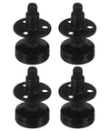 Four Pack Adjustable Furniture Leveling Feet For Cabinets And Tables Heavy Duty 3/8-16 Inch Threaded Legs With One And A Half Inch Thread Length