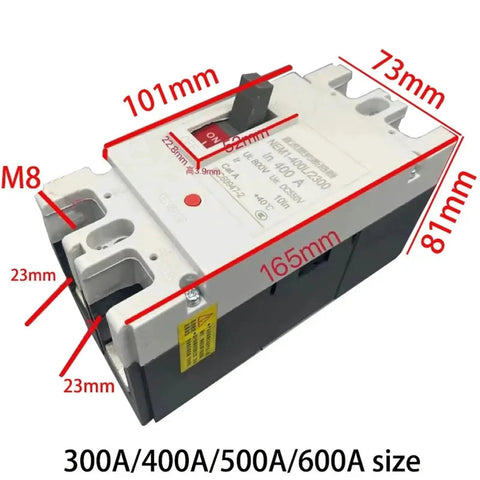 Pro Grade Rock Solid DC Circuit Breaker One Or Two Pole High Amp Solar Cell Protector RV Battery Isolator 12V To 120V MCCB grey switch with dimensions