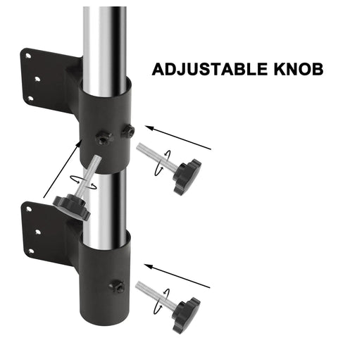 Heavy Duty Deck Umbrella Holder For Railings Adjustable Metal Mount Attaches To Balcony Or Patio Rail Easy Install Sturdy