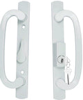 Keyed Sliding Patio Glass Door Handle Set For Truth Legacy Sash Controls 3-15/16 Inch Center To Center 45 Degree Keyway