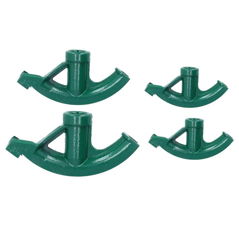 Heavy Duty 3/4 Inch Pipe Bender For Aluminum Alloy And Electric Wire Bending. Array of green cast iron bending formers.