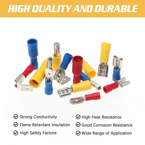 Top Notch 236 Piece Insulated Wire Electrical Connector Kit With Butt Spade Ring Fast Disconnect Crimp Terminals Assortment For All Your Heavy Wiring Hacks And Professional Electrical Jobs Today, assorted insulated crimp terminals