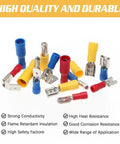 Top Shelf 236 Piece Insulated Wire Electrical Connectors Kit With Butt Ring Spade Fast Disconnect And Crimp Terminals For All Your Wiring Jobs That Work Like A Charm, assorted insulated crimp terminals