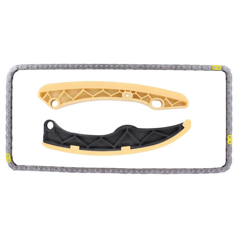 Get Your Hyundai Or Kia Motor Running Like New With This Heavy Duty Timing Chain Kit Including Tensioner Guide VVT Gears, timing chain and guide rails.