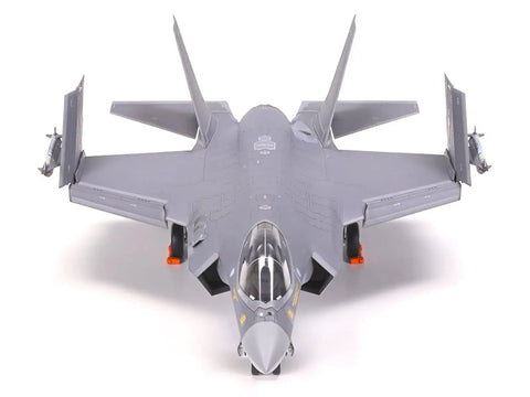 Front view of F-35C Lightning II 1/72 Scale Model Kit Unpainted Plastic Assembly showing RAM panel surface detail