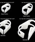 Kyuionty white plastic tubing clamps, adjustable hose clamps for 3-4mm to 12-18mm tube OD, pack of 5