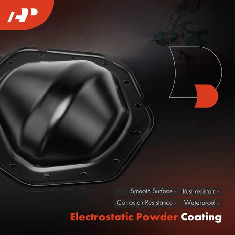 10.5 Ring Gear Rear Differential Cover With Gasket And Magnet For Chevy Silverado 2500 black steel with smooth finish