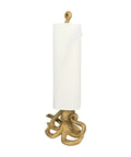 Gold Octopus Paper Towel Holder Made Of Metal Dope Yet Functional Toilet Paper Or Kitchen Paper Roll Stand 18.6 Inches Tall