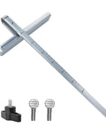 Top Shelf Circular Saw Rip Fence Replacement Guide 49 22 4146 metal guide rail with mounting screws for woodworking precision cuts.