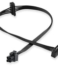 ATX 4 Pin To Dual SATA Power Adapter Cable 18 Inch Length Splitter For PC Drives Powers Two SATA Hard Drives Or SSDs From One Motherboard Connector Durable Copper Wire For Easy Install And Wide Compatibility Like A Pro., 18 inch black cable with dual SATA connectors