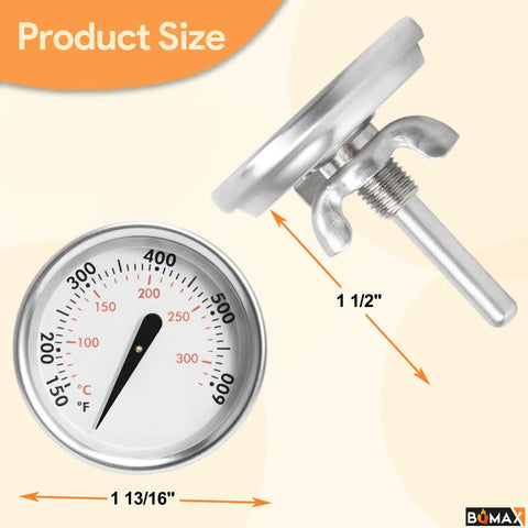 Smokehouse Ready Grill Thermometer Bbq Temperature Gauge Replacement For Weber Parts 7581 65040 Fits Spirit Q Series Genesis Charcoal Models For Kickin Summer Cookoffs