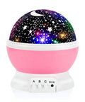 Kids Night Light Star Nebula Projector With 360 Degree Rotation Four LED Bulbs Twelve Color Changing Lights USB Powered Multicolor Night Light