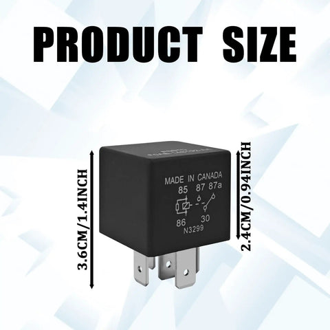 12V 5 Pin Fuel Pump Relay for Ford F-150, Explorer, Expedition, Transit - Heavy-Duty Automotive Relay Pack for a Stable Ride-Ready Electrical System, Fast Start, 40A Load, 2 Pack OE Style Replacement, 3.6x1.4in