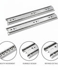 Full Extension Stainless Steel Side Mount Drawer Slides For Cabinets And Furniture Let You Reach The Back Easily With A Smooth Glide Built To Last 1 Pair