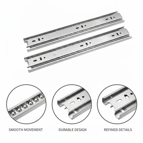 Full Extension Stainless Steel Side Mount Drawer Slides For Cabinets And Furniture Let You Reach The Back Easily With A Smooth Glide Built To Last 1 Pair