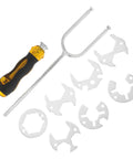 7 In 1 Faucet Wrench Multi Tool Set With Interchangeable Heads, Carbon Steel Plumbing Repair Tool For Standard Faucets