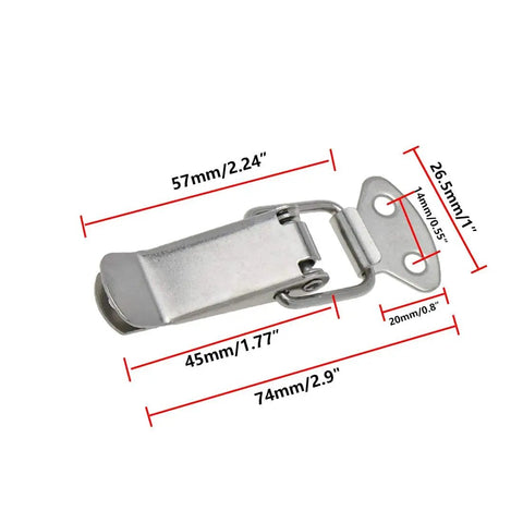 Stainless Steel Spring Loaded Toggle Latch Set For Cabinets, Toolboxes, Drawers, Boxes, And Chests, Anti Corrosion Hardware