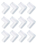 12 Pack Transparent Corner Protectors For Tables And Desks Soft Pvc Furniture Edge Bumpers arranged in a grid.
