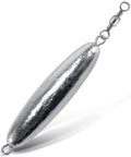 Inline Trolling Sinkers With Swivel 10 Pack Torpedo Lead Weights Double Ring 1Oz Saltwater And Freshwater Use.