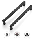 20 Pack 7-1/2 Inch Square Kitchen Cabinet Handles Matte Black Pulls For Cupboard And Drawer with scratch resistance and anti-fingerprint