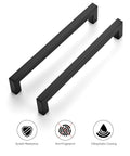 30 Pack 7.5 Inch Square Cabinet Handles Matte Black Drawer Pulls For Kitchen Cabinets And Cupboards - Durable, Easy Install Hardware