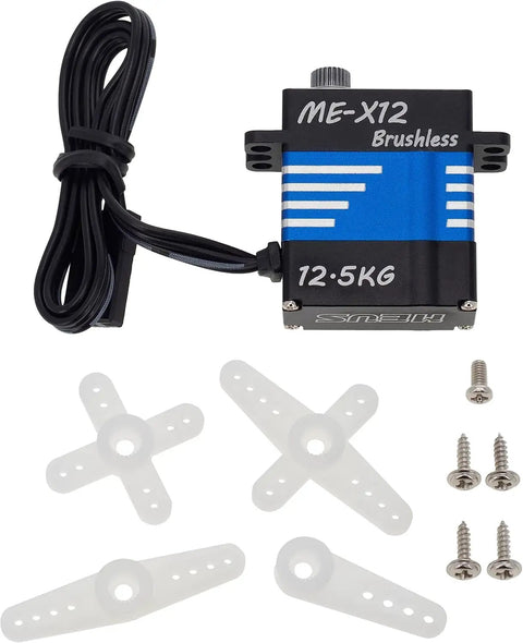 Beefy 12.5Kg Coreless Servo With Mount And Servo Horn For SCX24 1 To 24 RC Crawler Upgrades, metal gear servo kit visible