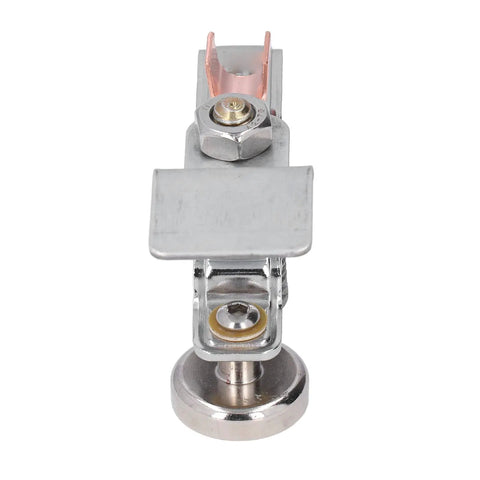 Heavy Duty Magnetic Welding Ground Clamp With Super Strong Magnetism secure hold and conductive rod design close-up view.