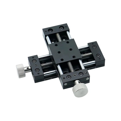 Dual XY Axis Motion Stage Cross Sliding Table With Stainless Steel Triangular Screw for CNC X Axis Milling, 40mm X, 60mm Y