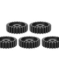 5 Pack Steel Servo S Gears With 24 Tooth Internal Spline, Module 0.8, arranged in a line, rugged gear set for robotics and machinery