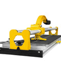 24 Inch Manual Tile Cutter With Tungsten Carbide Scoring Wheel for Porcelain and Ceramic Tiles, side view of steel build