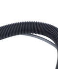 Luocute Bathtub Overflow Drainer Flexible Pipe for Spa Bathtub, close-up view of black flexible plastic pipe showing coiled design.