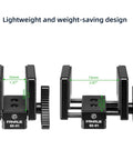 GS01 Arca Swiss Rifle Saddle Mount For Hunting Tripods length comparison, 1.37-2.87 in, black aluminum, lightweight design.