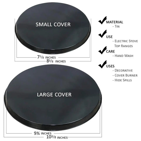 Stovetop Burner Covers For Electric Range Set Of 4 Decorative Lightweight Tin Covers In Stainless Steel Color Conceal Messy Drip Pans