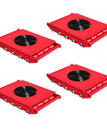 Heavy Duty Machine Skate Dolly Set For Effortless Equipment Transport, 30 Ton Capacity, 4 Pack, Steel And PU Coated Wheels