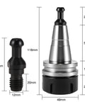 Pro Grade ISO30 ER32 Collet Chuck G2.5 Balanced Tool Holder 30000Rpm High Speed Milling Lathe Adapter with Pull Stud and dimensions.
