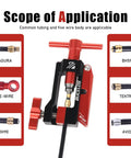 2 In 1 Bike Brake Hydraulic Needle Driver And Hose Fitting Insert Tool for MTB and Road, shown with compatibility options