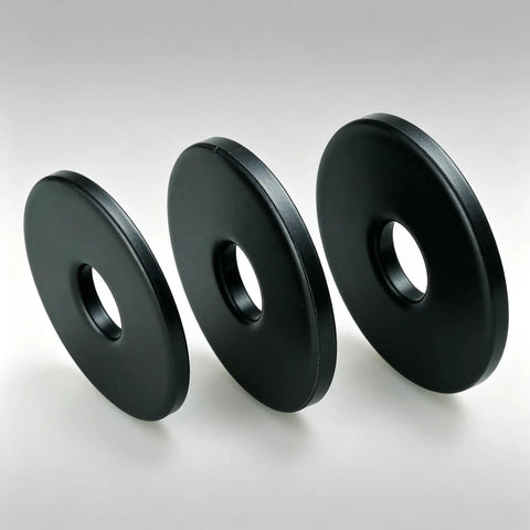 50 Pcs Quarter Inch Fender Washer Black Zinc Plated 1 Inch OD Flat Washers For Screws And Bolts Beefy Heavy Duty Hardware For Automotive