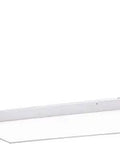 2 Foot LED High Bay Ceiling Fixture With Frosted Diffuser, 110 Watt Indoor Linear Light hanging with suspension chains, white finish
