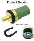 Keep Your Ride Cool Without Any Drama With This Replacement Coolant Temperature Sensor For Vw And Audi Models Straight Swap Temp Switch Fits Part 059 919 501A, showing 4-pin connector details.