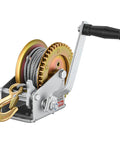 Beefy 1600 Lb Boat Winch With 32.8 Ft Steel Wire Hand Crank Towing Winch Two Way Ratchet Anti Slip Handle Easy Install For Boat Trailer And ATV Towing, steel wire and hook