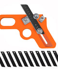 Rugged Handheld Edge Banding Trimmer With Ten Sharp Blades Hassle Free Veneer Cutter with orange handle and black blades.