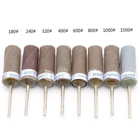 Built Tough 2.35mm Shank Sanding Bands And Abrasive Grinding Heads For Rotary Tools, featuring 180 to 1500 grit sanding bands.