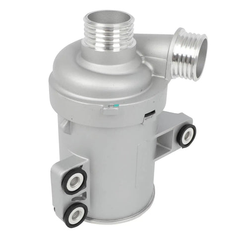 Factory Grade Electric Water Pump For Bmw 328i 2012 To 2016 Straight Dropin Swap, silver, durable design, close-up view.