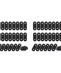 Rock Solid 100 Piece Stainless Steel Mending Plates And Straight Brace Connectors With Screws, black connectors for furniture repair.